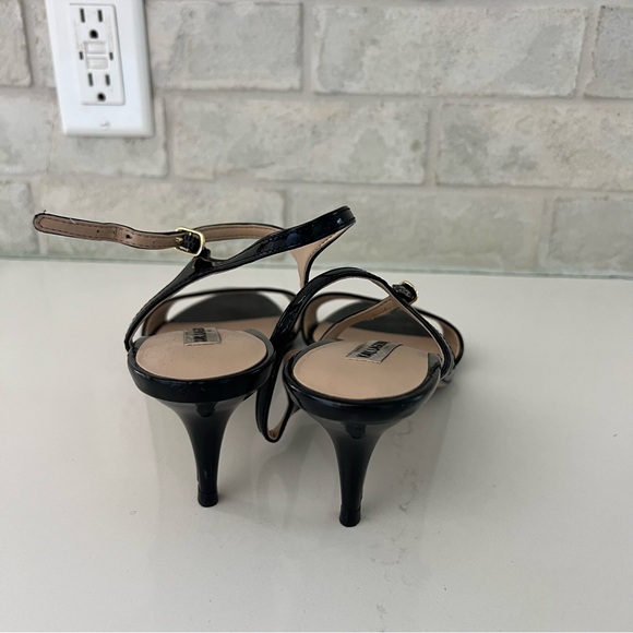Karl Lagerfeld black patent leather heels sandals demas, size 8 - Picture 4 of 5